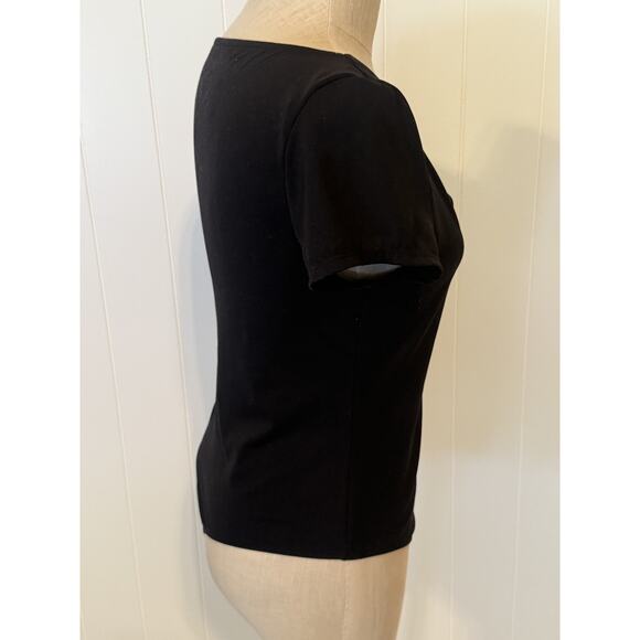 Aeropostale Bodysuit Womens Large Black Seriously Soft Scoop Neck Stretch Smooth - Picture 3 of 8